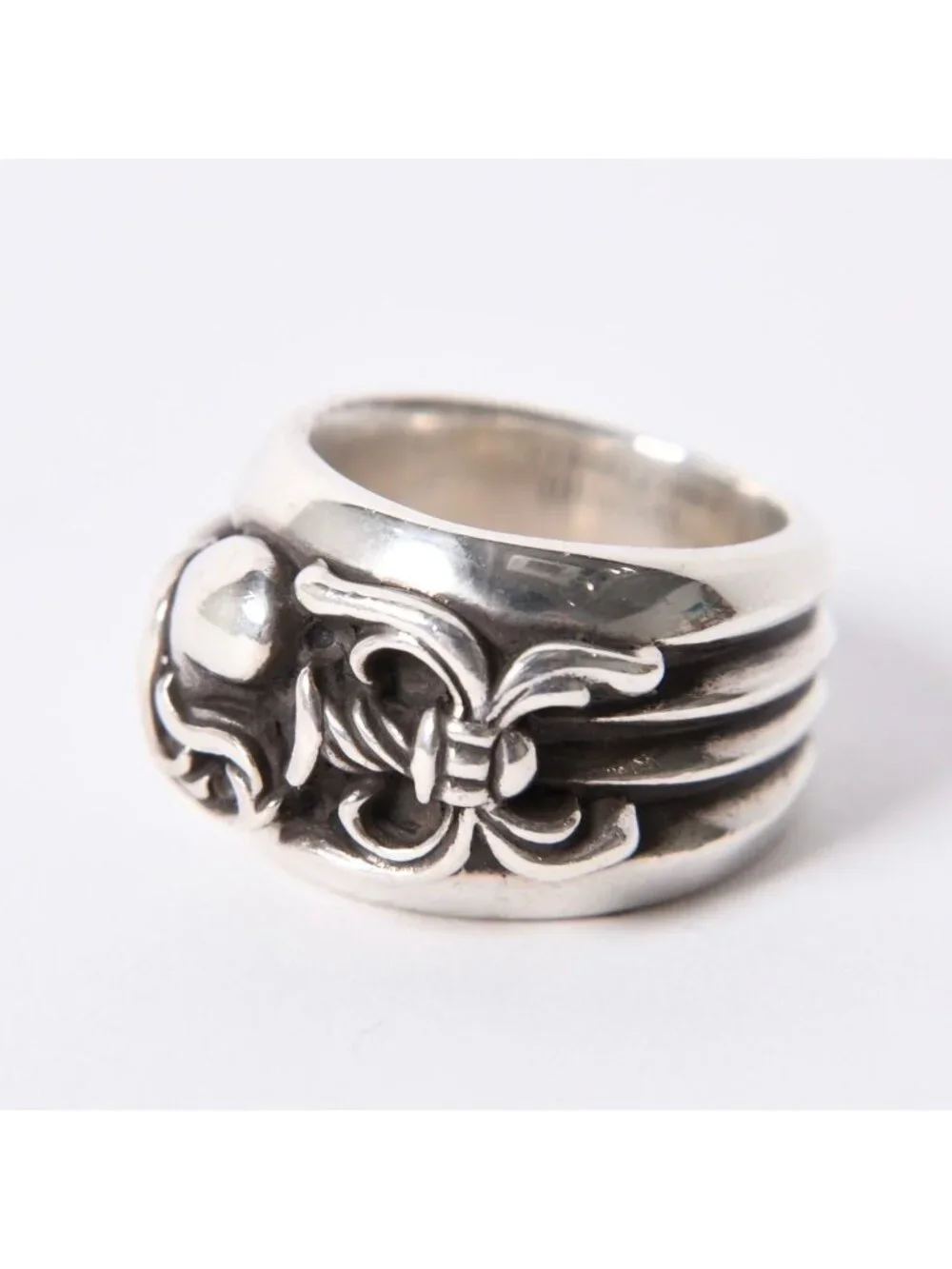 Chrome Hearts Dagger Heart Ring 925 Sterling Silver